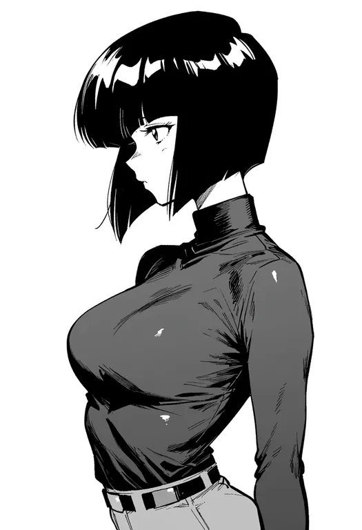 masterpiece, best quality, score_7, safe, tendou nabiki, solo, upper body, simple background — by k3scat, made with ComfyUI