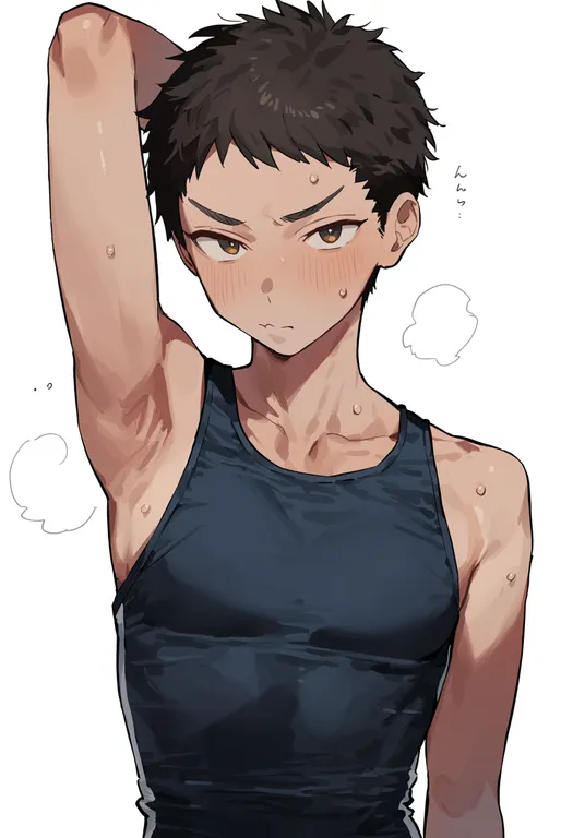 masterpiece, best quality, score_7, safe, kuzuryu fuyuhiko, solo, upper body, simple background — by k3scat, made with ComfyUI