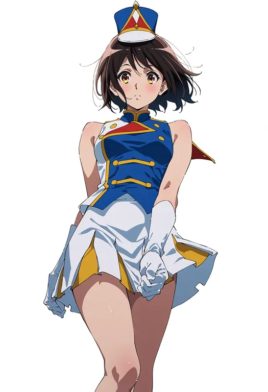 masterpiece, best quality, score_7, safe, hibike! euphonium, solo, simple background — by k3scat, made with ComfyUI