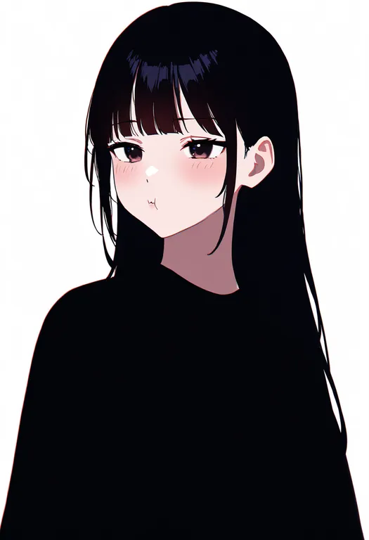 masterpiece, best quality, newest, absurdres, highres, safe, pouty_lips, 1girl, solo, simple_background — by k3scat, made with ComfyUI