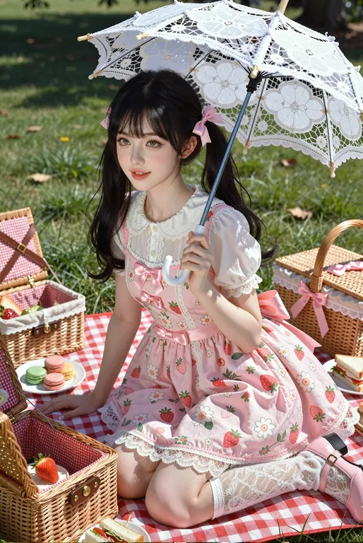 An Eastern beauty with a petite and slender figure, a sweet and pure face, bright almond-shaped eyes that are clear with — by kessness, made with ComfyUI