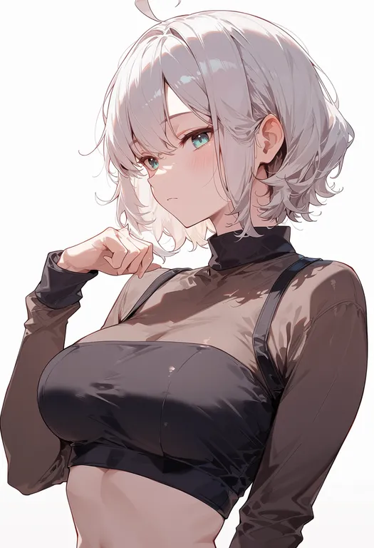 masterpiece, best quality, score_7, safe, viy (fate), solo, upper body, simple background — by k3scat, made with ComfyUI