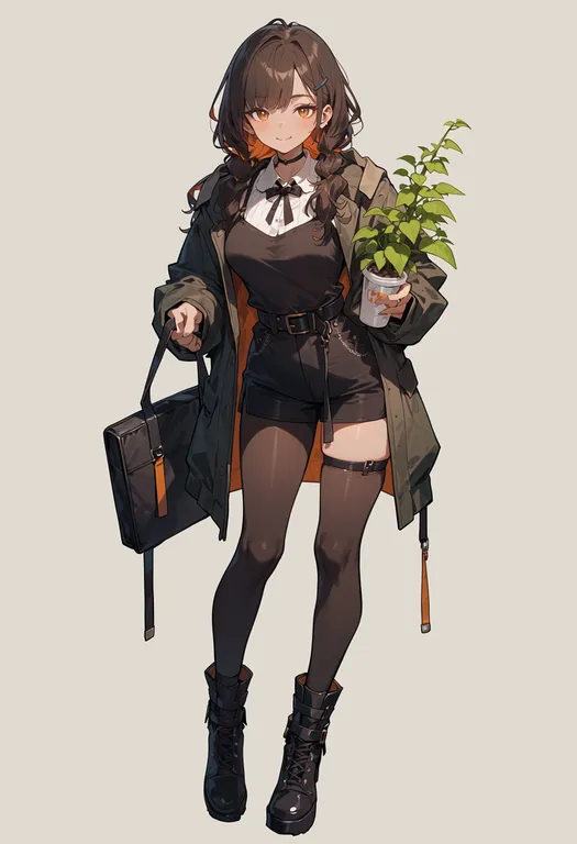 masterpiece, best quality, score_7, safe, vines, 1girl, solo, simple background — by k3scat, made with ComfyUI