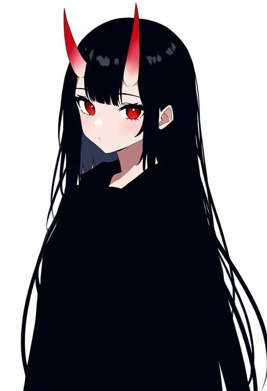 masterpiece, best quality, newest, absurdres, highres, safe, oni_horns, 1girl, solo, simple_background — by k3scat, made with ComfyUI