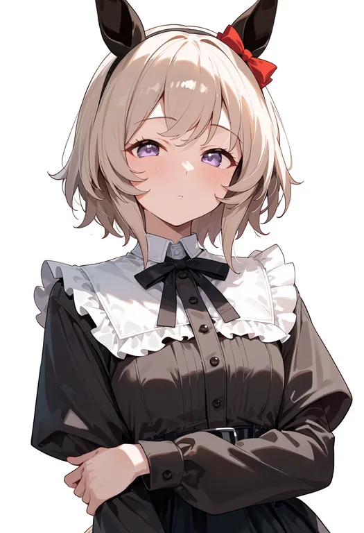 masterpiece, best quality, score_7, safe, curren chan (fille eclair) (umamusume), umamusume, solo, upper body… — by k3scat, made with ComfyUI