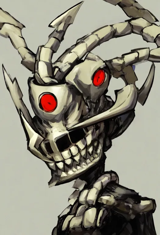 masterpiece, best quality, general, leviathan (skullgirls), skullgirls, solo, upper body, simple background — by k3scat, made with ComfyUI