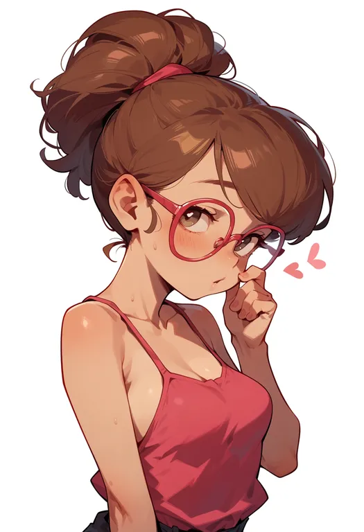 masterpiece, best quality, score_7, safe, pudding a la mode, 1girl, solo, upper body, simple background — by k3scat, made with ComfyUI
