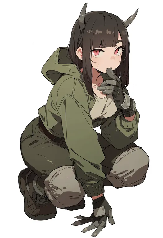 masterpiece, best quality, score_7, safe, metal slug, solo, simple background — by k3scat, made with ComfyUI