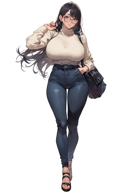 masterpiece, best quality, score_7, safe, comic kairakuten, solo, simple background — by k3scat, made with ComfyUI