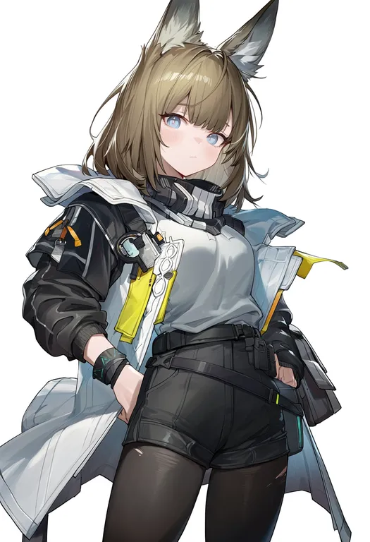 masterpiece, best quality, score_7, safe, arknights: endfield, solo, simple background — by k3scat, made with ComfyUI