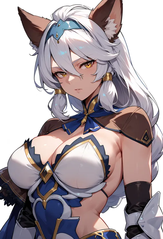 masterpiece, best quality, score_7, safe, heles, solo, upper body, simple background — by k3scat, made with ComfyUI