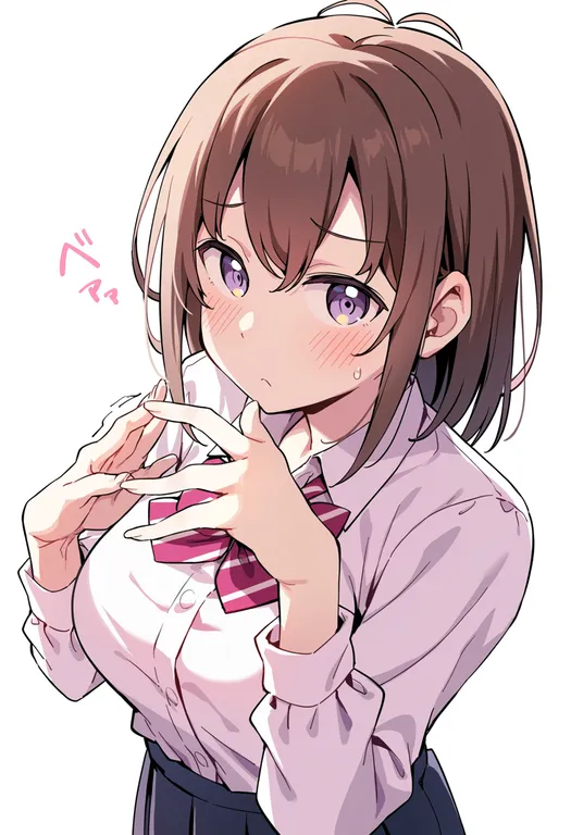 masterpiece, best quality, score_7, safe, hawawa-chan (sirokuma shake), solo, upper body, simple background — by k3scat, made with ComfyUI