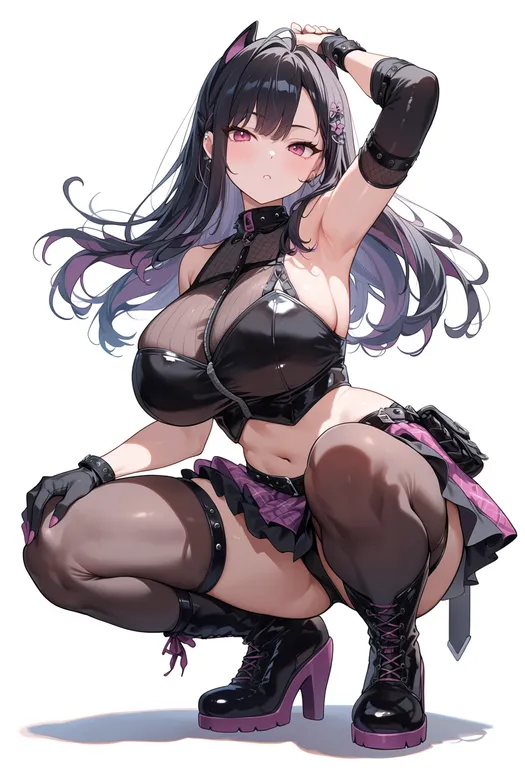 masterpiece, best quality, score_7, safe, isegye idol, solo, simple background — by k3scat, made with ComfyUI