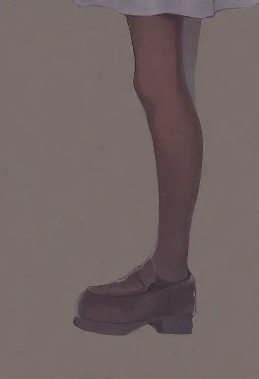 masterpiece, best quality, general, brown pantyhose, 1girl, solo, simple background — by k3scat, made with ComfyUI