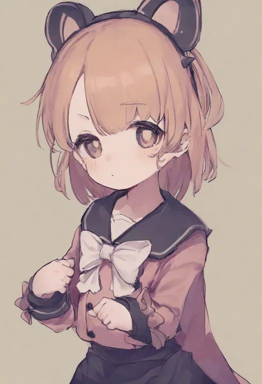 masterpiece, best quality, general, white bow, 1girl, solo, simple background — by k3scat, made with ComfyUI