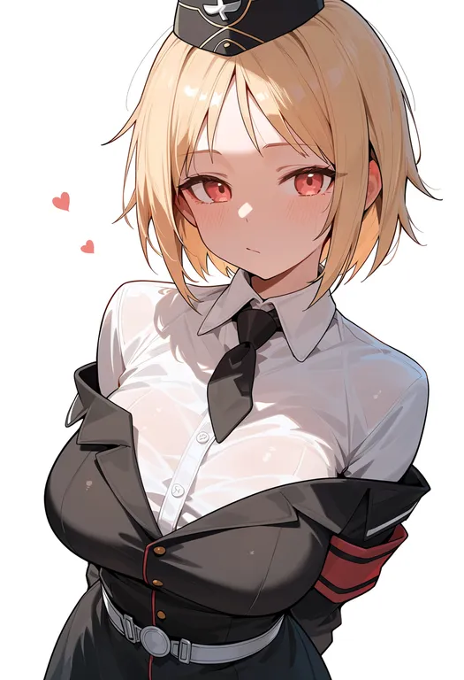 masterpiece, best quality, score_7, safe, mp40 (girls' frontline), girls' frontline, solo, upper body, simple background — by k3scat, made with ComfyUI