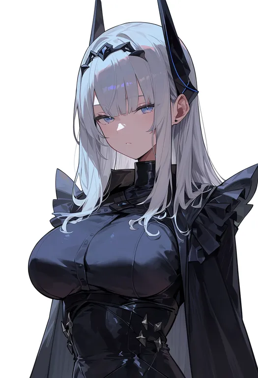 masterpiece, best quality, score_7, safe, reinforce, solo, upper body, simple background — by k3scat, made with ComfyUI