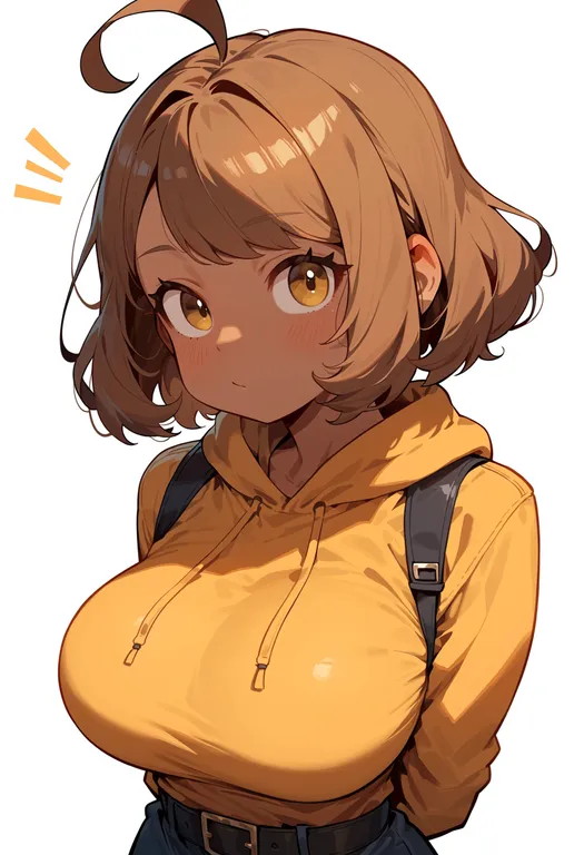 masterpiece, best quality, score_7, safe, chestnut, 1girl, solo, upper body, simple background — by k3scat, made with ComfyUI