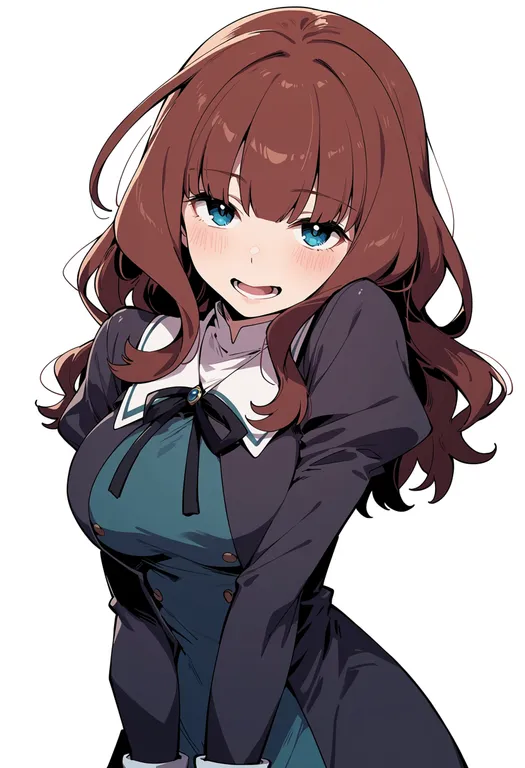 masterpiece, best quality, score_7, safe, kaede johan nouvel, solo, upper body, simple background — by k3scat, made with ComfyUI