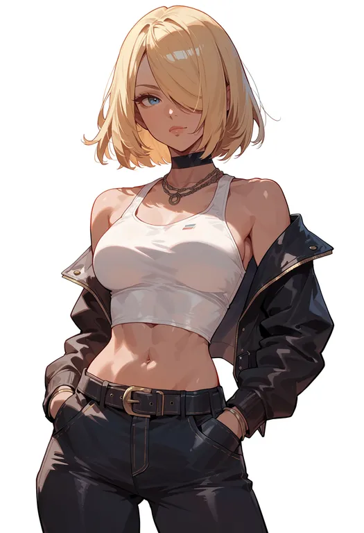 masterpiece, best quality, score_7, safe, the king of fighters xii, solo, simple background — by k3scat, made with ComfyUI
