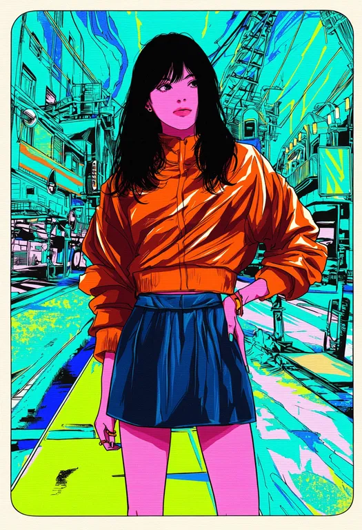 safe, vhs artifacts, 1girl, solo — by k3scat, made with ComfyUI