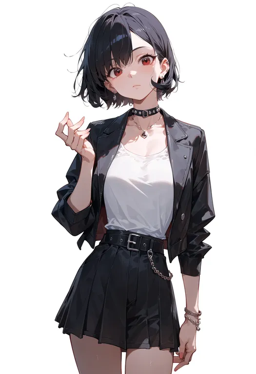 masterpiece, best quality, score_7, safe, hunter x hunter, solo, simple background — by k3scat, made with ComfyUI