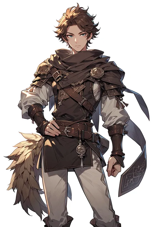 masterpiece, best quality, score_7, safe, octopath traveler: champions of the continent, solo, simple background — by k3scat, made with ComfyUI