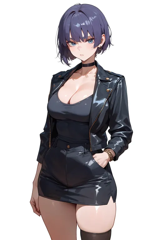 masterpiece, best quality, score_7, safe, saki (manga), solo, simple background — by k3scat, made with ComfyUI