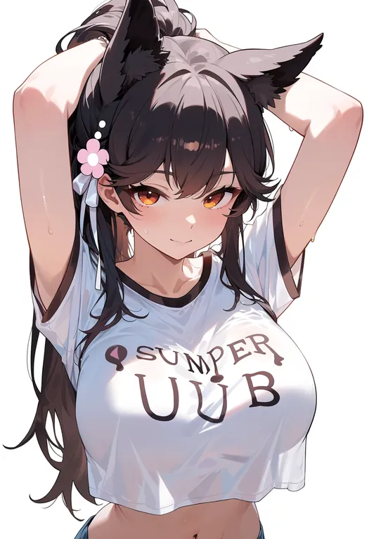 masterpiece, best quality, score_7, safe, atago (summer march) (azur lane), azur lane, solo, upper body… — by k3scat, made with ComfyUI