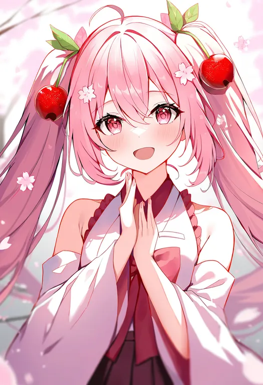 masterpiece, best quality, newest, absurdres, highres, safe, sakura_miku, solo, upper_body — by k3scat, made with ComfyUI