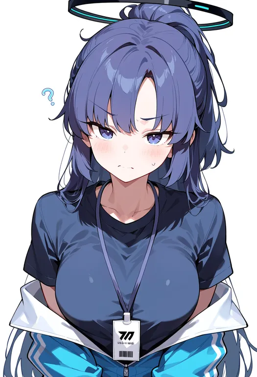 masterpiece, best quality, score_7, safe, yuuka (track) (blue archive), blue archive, solo, upper body… — by k3scat, made with ComfyUI