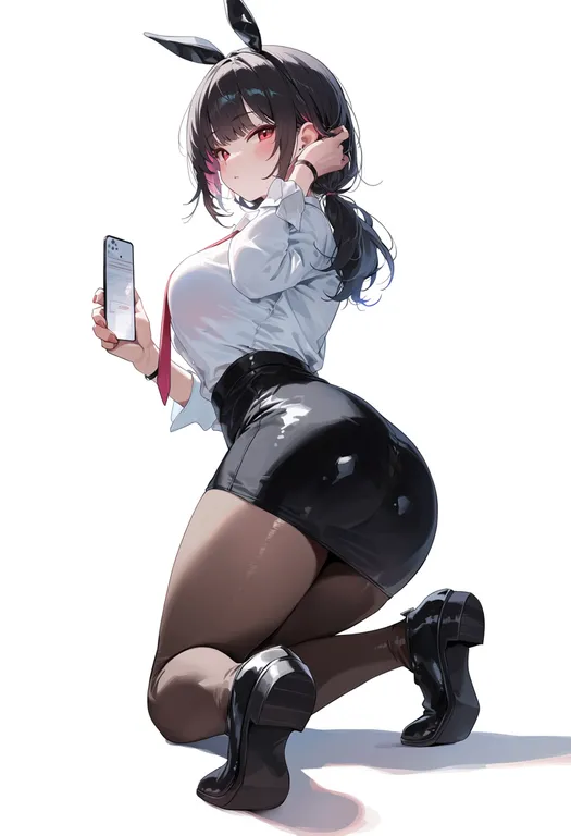 masterpiece, best quality, score_7, safe, piapro studio, solo, simple background — by k3scat, made with ComfyUI