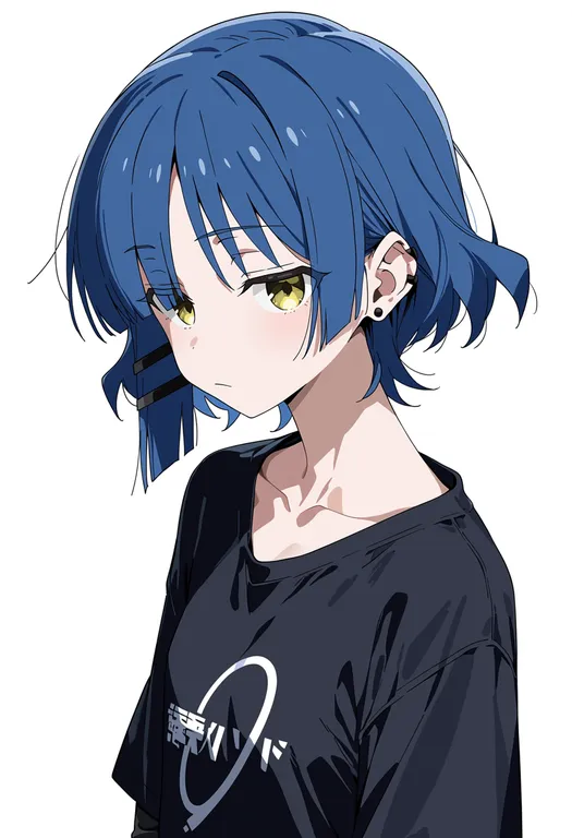masterpiece, best quality, score_7, safe, yamada ryo, bocchi the rock!, solo, upper body, simple background — by k3scat, made with ComfyUI
