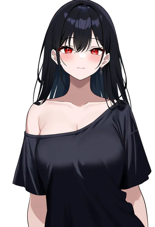 masterpiece, best quality, newest, absurdres, highres, safe, off-shoulder_shirt, 1girl, solo, upper_body… — by k3scat, made with ComfyUI