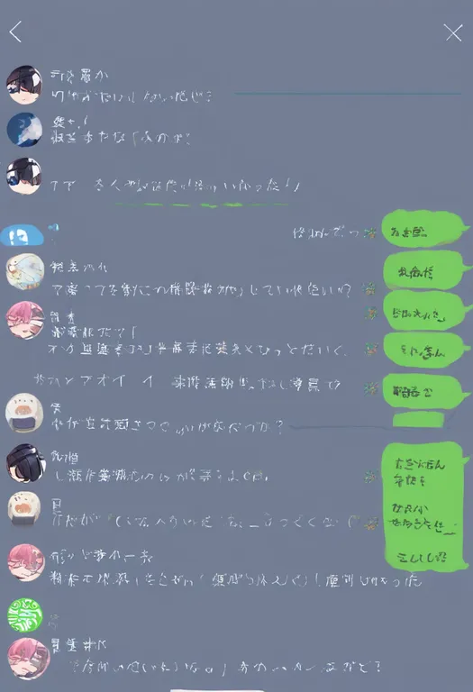 masterpiece, best quality, general, chat log, 1girl, solo, simple background — by k3scat, made with ComfyUI