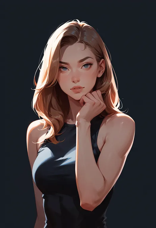 masterpiece, best quality, score_7, safe, caitlyn (league), solo, upper body, simple background — by k3scat, made with ComfyUI