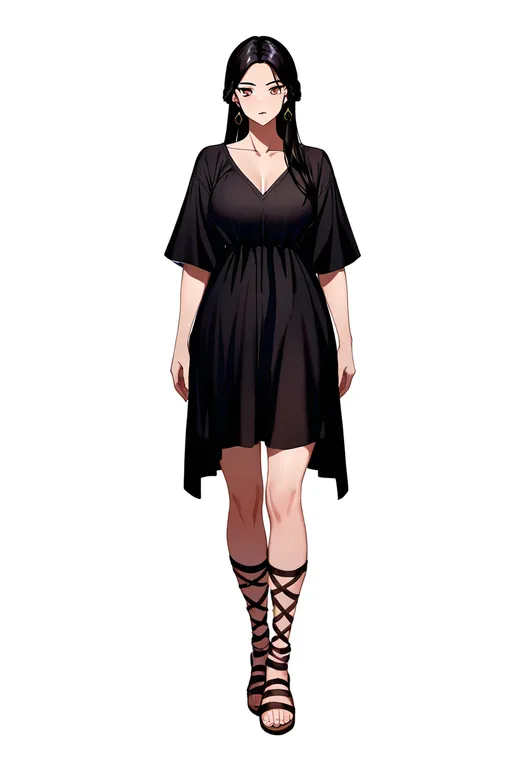 masterpiece, best quality, newest, absurdres, highres, safe, gladiator_sandals, 1girl, solo, full_body… — by k3scat, made with ComfyUI