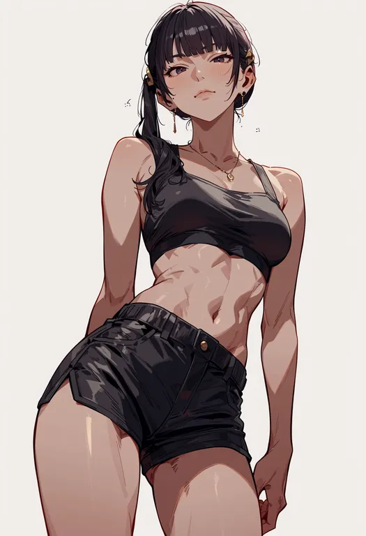 masterpiece, best quality, score_7, safe, dead or alive 5, solo, simple background — by k3scat, made with ComfyUI