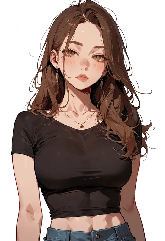 masterpiece, best quality, score_7, safe, chocolate cornet, 1girl, solo, upper body, simple background — by k3scat, made with ComfyUI