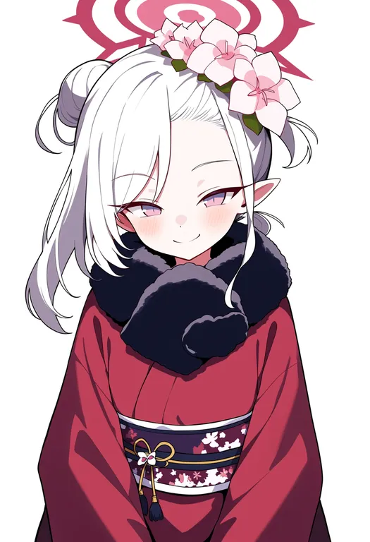 masterpiece, best quality, score_7, safe, mutsuki (new year) (blue archive), blue archive, solo, upper body… — by k3scat, made with ComfyUI