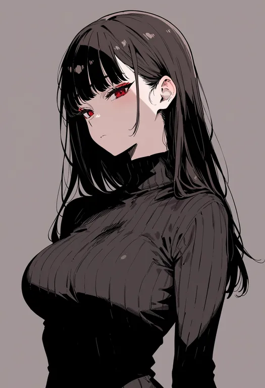 masterpiece, best quality, score_7, safe, dark sakura, solo, upper body, simple background — by k3scat, made with ComfyUI