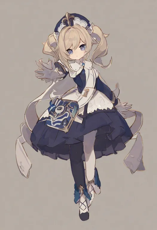 masterpiece, best quality, general, low drills, 1girl, solo, simple background — by k3scat, made with ComfyUI