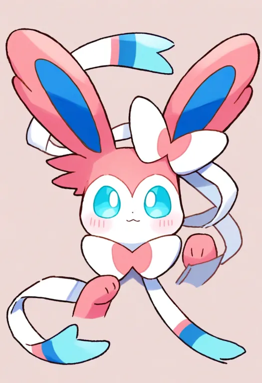 masterpiece, best quality, general, sylveon, solo, upper body, simple background — by k3scat, made with ComfyUI