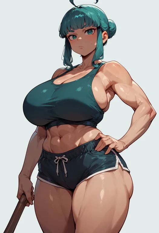 masterpiece, best quality, score_7, safe, tsugumomo, solo, simple background — by k3scat, made with ComfyUI