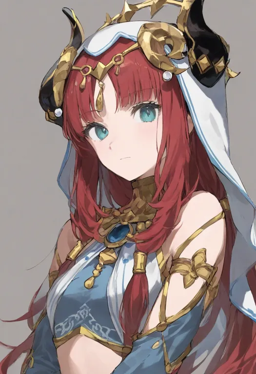 masterpiece, best quality, general, gold armlet, 1girl, solo, simple background — by k3scat, made with ComfyUI