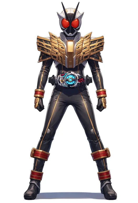 masterpiece, best quality, score_7, safe, kamen rider fourze (series), solo, simple background — by k3scat, made with ComfyUI
