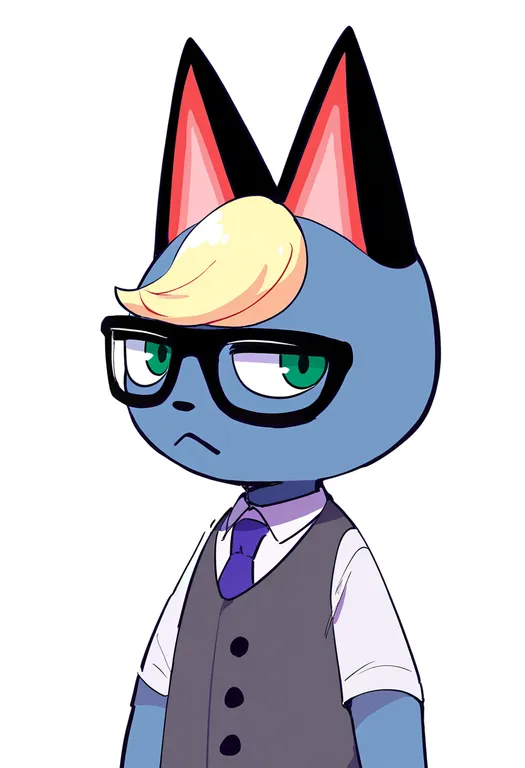 masterpiece, best quality, newest, absurdres, highres, safe, raymond_(animal_crossing), animal_crossing, solo… — by k3scat, made with ComfyUI