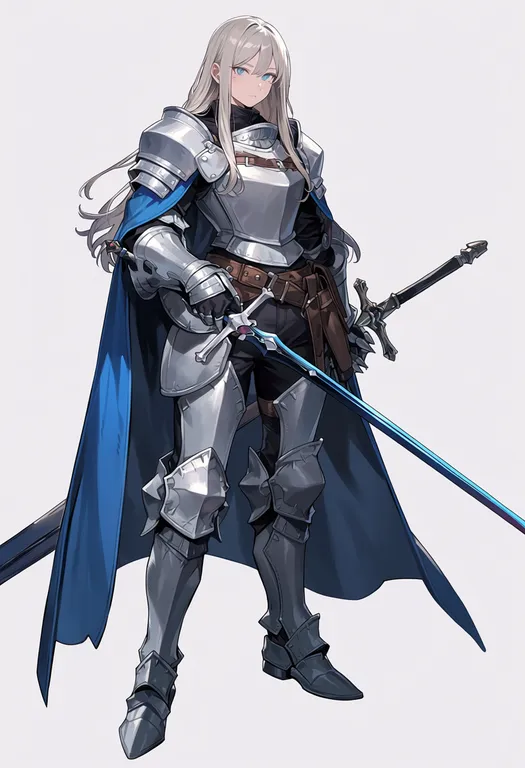 masterpiece, best quality, score_7, safe, pixiv fantasia sword regalia, solo, simple background — by k3scat, made with ComfyUI