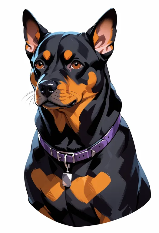 masterpiece, best quality, score_7, safe, lesser dog, solo, upper body, simple background — by k3scat, made with ComfyUI