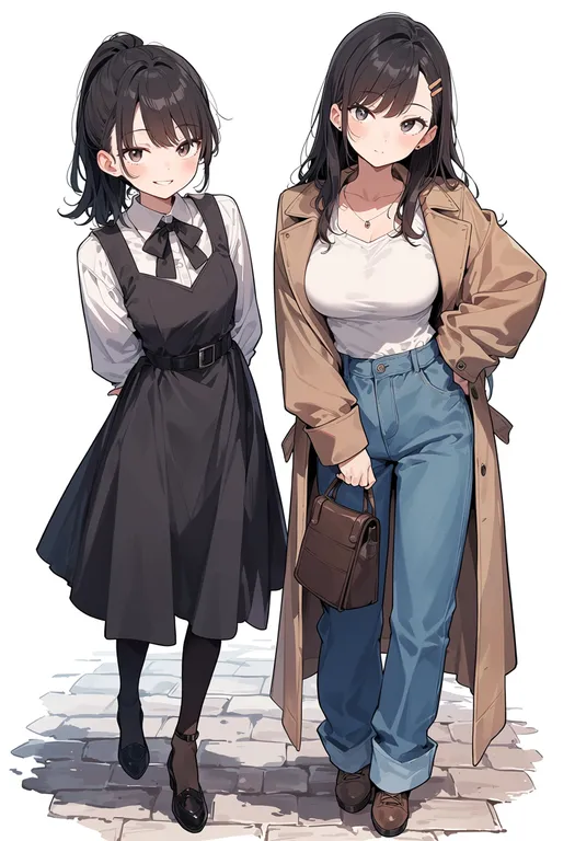 masterpiece, best quality, score_7, safe, side-by-side, 1girl — by k3scat, made with ComfyUI